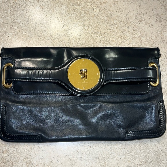 Authentic Black Balenciaga clutch with gold turn lock - Picture 2 of 5